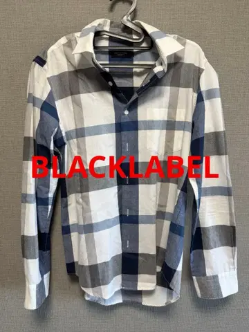 BLACKLABEL 긴팔 셔츠 체크 남성용