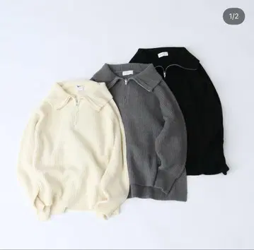 B.C STOCK ZIP 풀오버 블랙