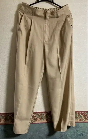 GU 와이드 팬츠 베이지 오피스 캐주얼 팬츠 바지 빅 사이즈