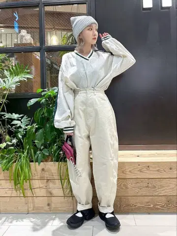 niko and - 코튼 기모 라치네 3D 커브 팬츠