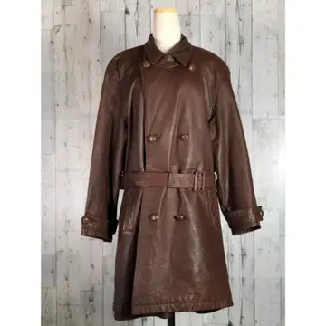 중고 가죽 자켓 코트 아우터 브라운 여성용 빈티지