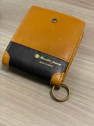 미사용품 Master-piece 접이식 지갑 브라운/블랙