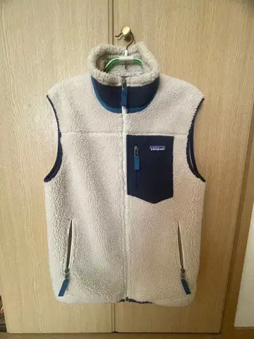 patagonia 플리스 베스트 S 크림 네이비