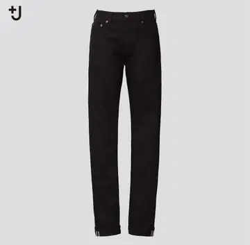 [새상품급] UNIQLO +J 셀비지 스트레이트 청바지 블랙 24