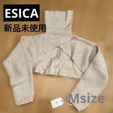 [ 미사용 새상품 ] ESICA 크롭 터틀넥 숏 니트