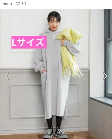 coca 후드티 원피스 롱 원피스 원피스