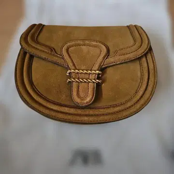 ZARA 자라 베이지 스웨이드 숄더백