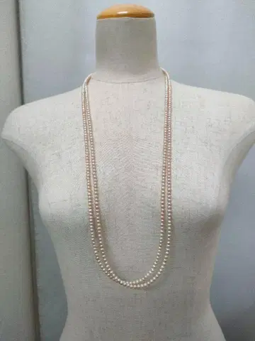 담수 펄 2연 롱 목걸이