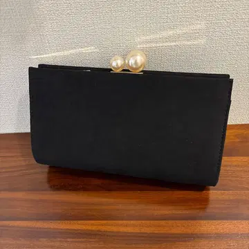 모자 펄 클러치백 스웨이드