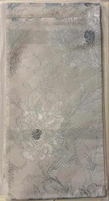 후리소데용 후쿠로 오비 재단 완료 폴리에스테르 화이트 베이스 은사