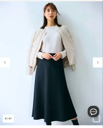 앙피로 새상품 BEAUTY FORM JERSEY 세미 플레어 스커트