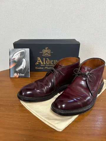 Alden 버건디 처카 부츠