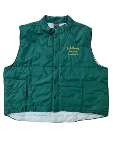 구제 의류 HILTON 충전솜 베스트 체인 자수 XXXL 빈티지 USA