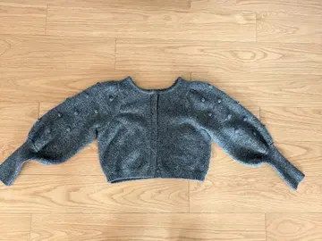 메종 에쉘 폼폼 푸들 니트 가디건