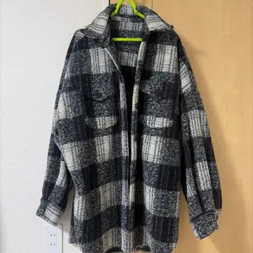 EMODA 체크 무늬 오버 사이즈 자켓