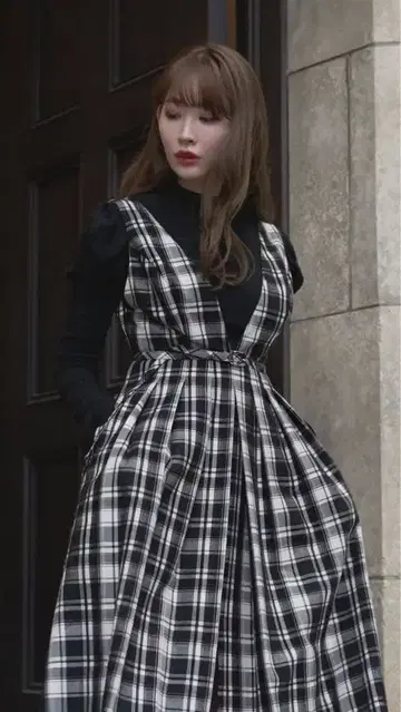 herlipto Classic Plaid Jumper Dress