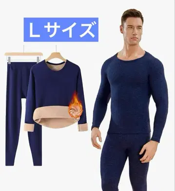 남성용 따뜻한 이너 히트텍 방한 내의 상하의 세트 속기모 L