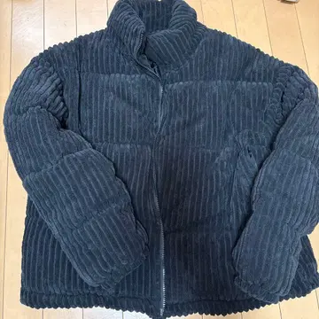 코듀로이 다운 자켓 M 사이즈 다크 그레이