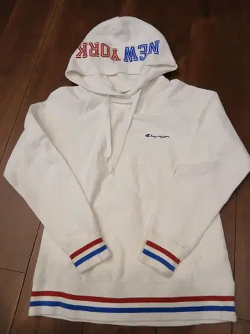 리버스 위브 Champion NEW YORK 후드티 M 사이즈 화이트