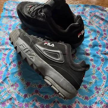 FILA 블랙 스니커즈 FSHTB1078X-BBK US8