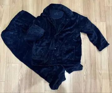 무인양품 입는 담요 파자마 L 네이비