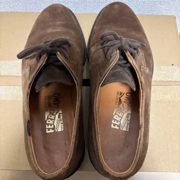 FERRAGAMO 브라운 스웨이드 드레스 슈즈