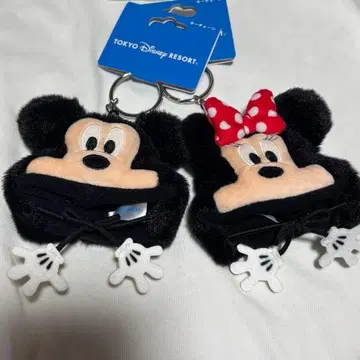 디즈니 팬캡 키체인 미키 미니 2세트
