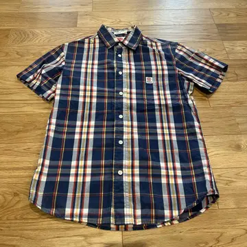 FRANKLIN MARSHALL 반팔 셔츠 네이비 체크