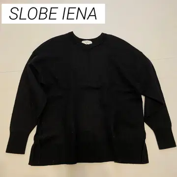 새상품급 슬로브 이에나 울 니트 풀오버 블랙