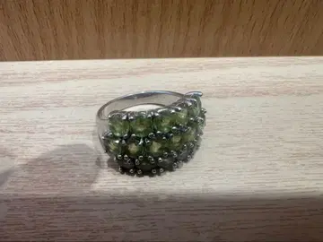 실버 925 각인 은제 그린 스톤 반지 반지 에메랄드 컬러