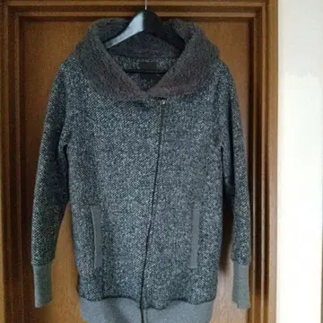 보아 카라 니트풍 블루종