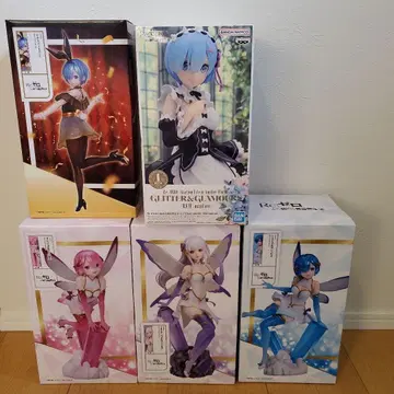 렘 라무 에밀리아 피규어 묶음 판매 5개 세트