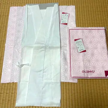 이부식 반주반 속치마 세트 M 사이즈 핑크 린넨 잎 패턴 신품