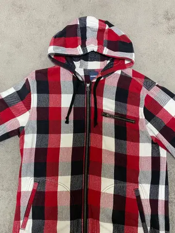 XLARGE 체크 무늬 후드티 L 사이즈