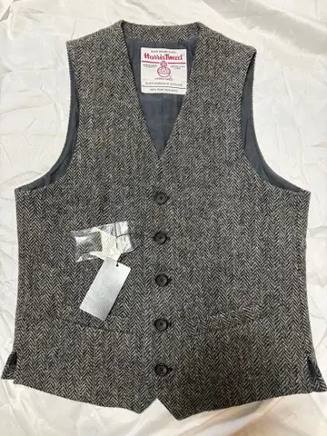 해리스 트위드 그레이 헤링본 베스트 어반리서치 로쏘