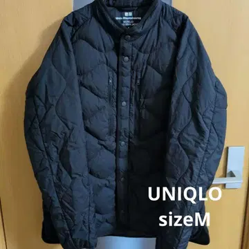 유니클로 화이트 마운티니어링 리사이클 하이브리드 다운 M