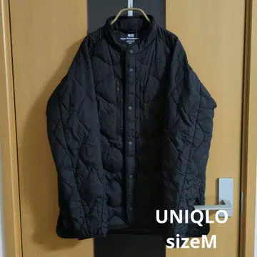 유니클로 화이트 마운티니어링 리사이클 하이브리드 다운 자켓