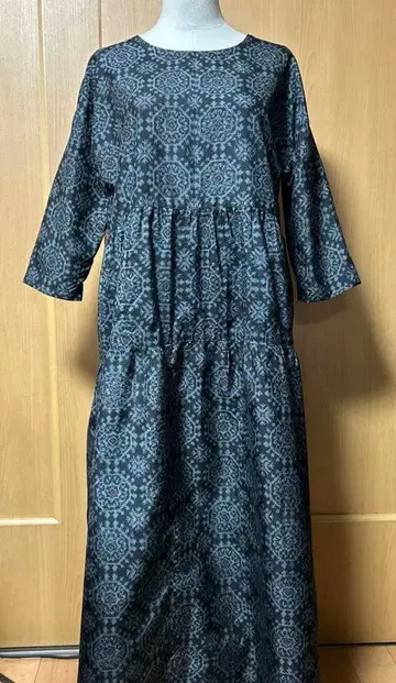 123 기모노 리메이크 오시마 명주 개더 원피스 티어드