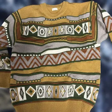 MOG 기하학 패턴 니트 스웨터