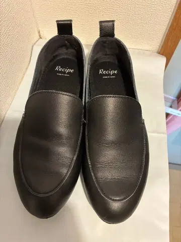Recipe 블랙 가죽 슬립온 로퍼 / 24cm
