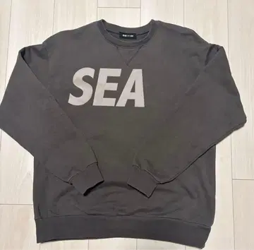 WIND AND SEA 로고 크루넥 그레이 L 사이즈