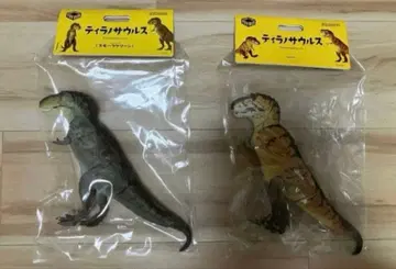 카이요도 소프트 비닐 토이 박스 티라노사우루스 공룡 피규어 2체 세트