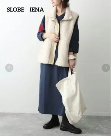 SLOBE IENA 별주 Champion 티셔츠 원피스 면 네이비