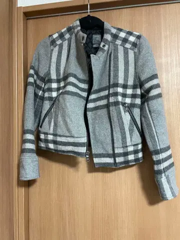 갭 GAP 자켓 체크 집업 긴팔 그레이