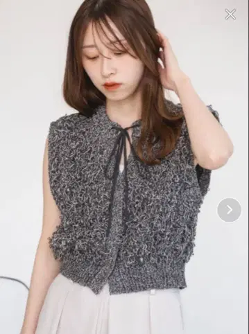 raffime 루프 프린지 니트 베스트