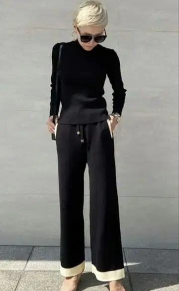 젠느 JENNE 프렌치 리치 니트 팬츠 S