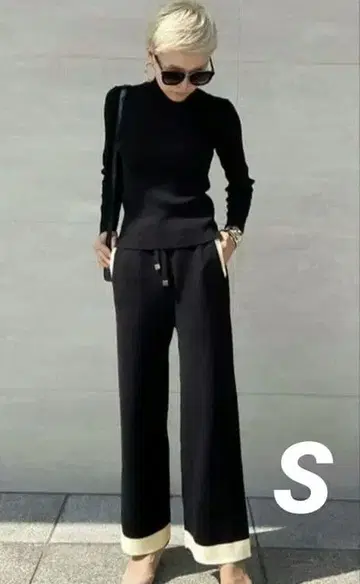 젠느 JENNE 프렌치 리치 니트 팬츠 S