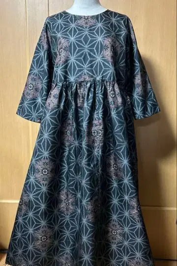 124 기모노 리메이크 오시마 명주 개더 원피스