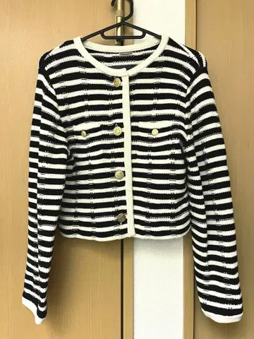 snidel Sustainable 트위드 라이크 니트 자켓