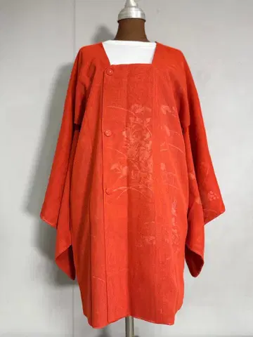 W14 일본 의류 기모노 무쌍 꽃 무늬 도행 코트